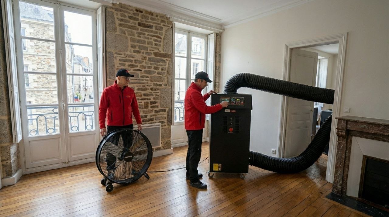 Intervention de traitement thermique HUGETRI400 dans un appartement