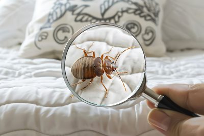 Bed Bug Under Magnifying Glass