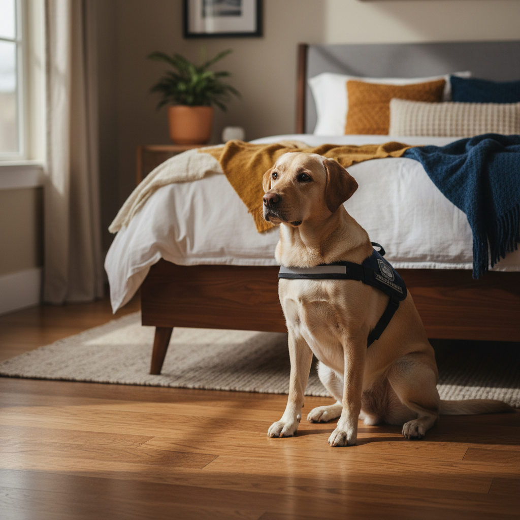 Chien renifleur et technicien — détection canine punaises de lit à Chaumont