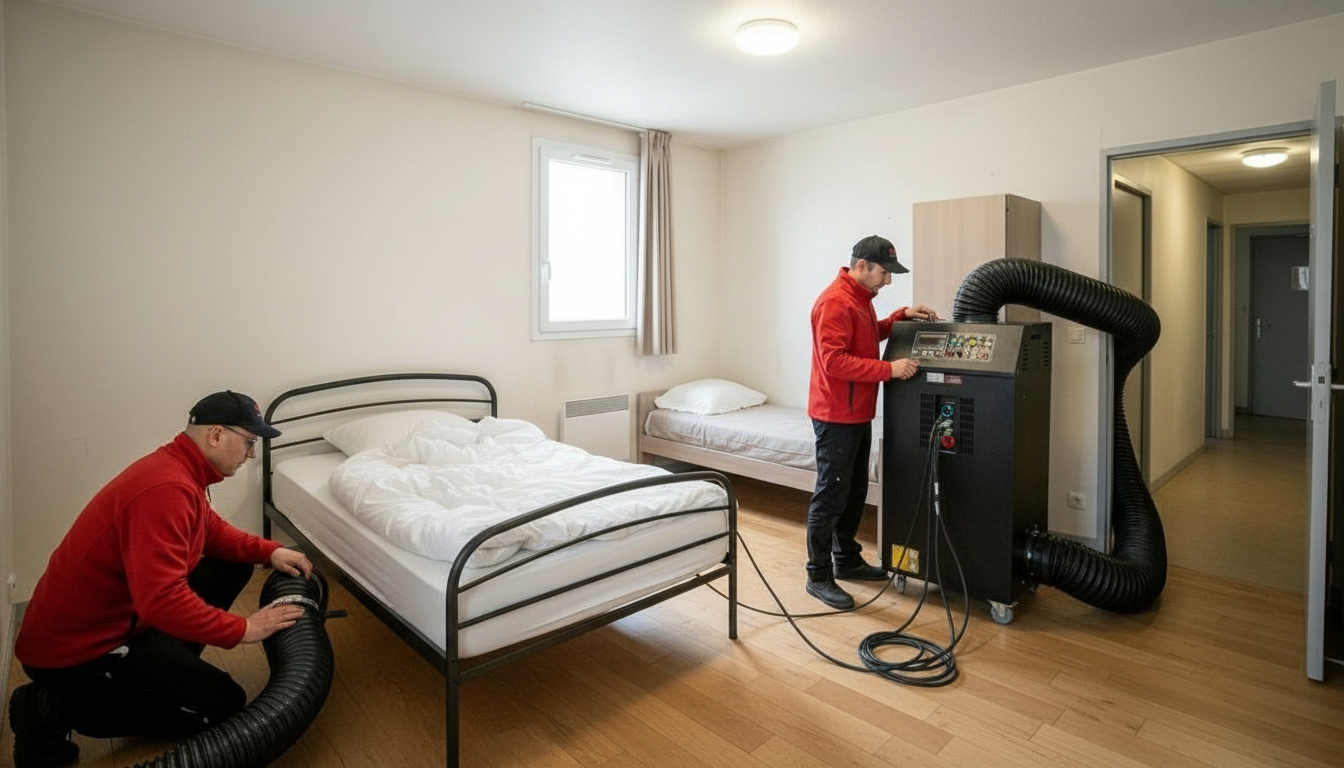 Traitement thermique punaises de lit à Paris 19e (Buttes-Chaumont) (75) — Le Congélo Thermique