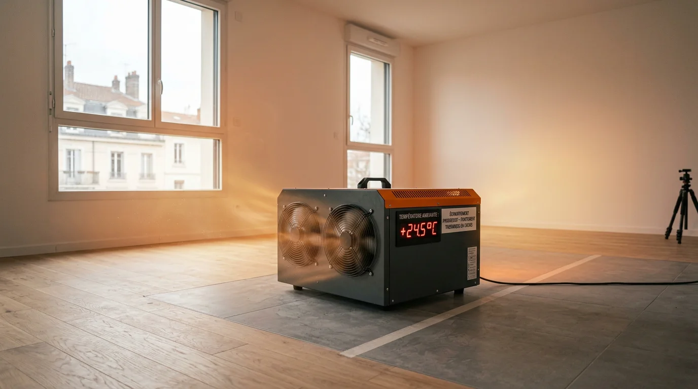 Équipement de traitement thermique chauffant une pièce contre les punaises de lit